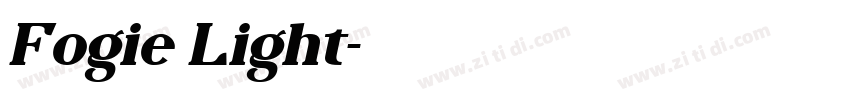 Fogie Light字体转换